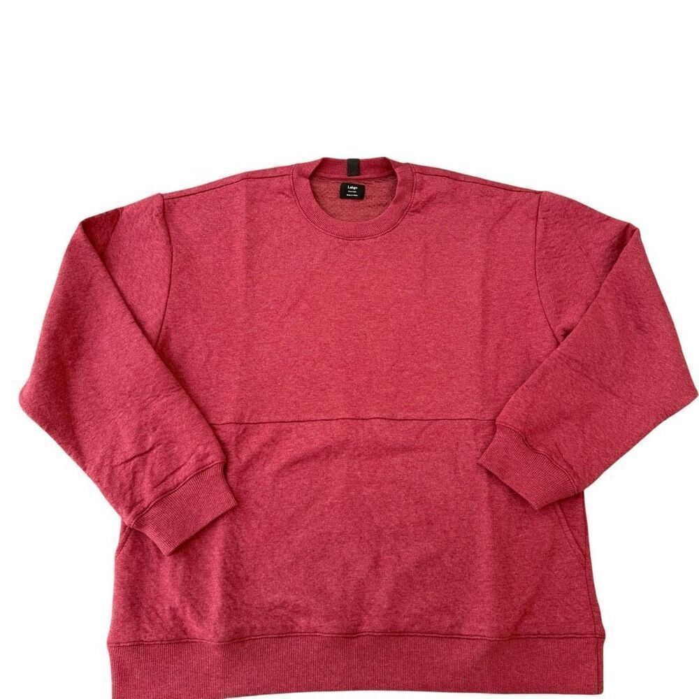 Lunya Lahgo Restore Double Face Crew Neck Sweater Maroon Mens size XL New